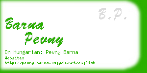 barna pevny business card